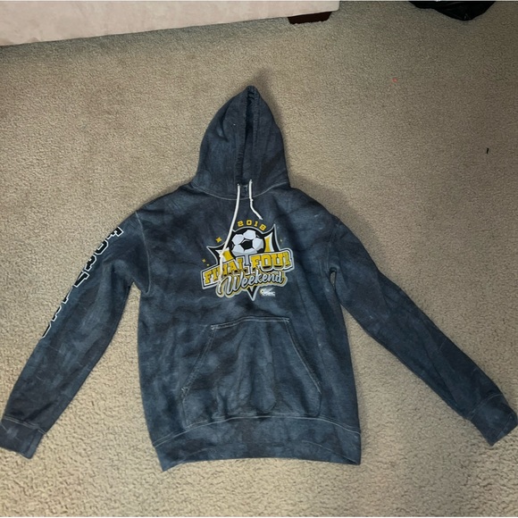 Gildan Gray & Yellow Final Four Weekend Hoodie size M - Picture 3 of 6